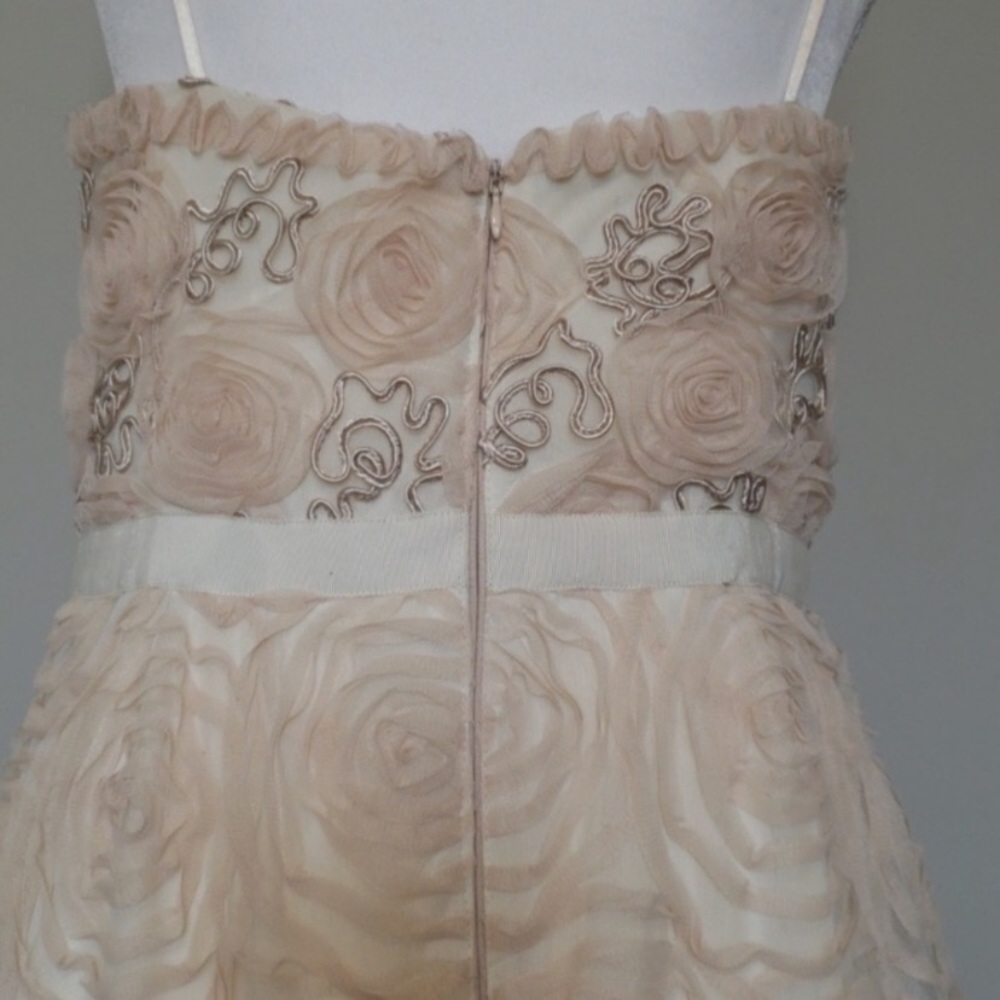 Adrianna Papell strapless rosette ball Gown - Picture 6 of 16